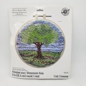 Loops & Threads Punch Need Kit Tree Landscape. NEW - Complete Kit Greens Blues